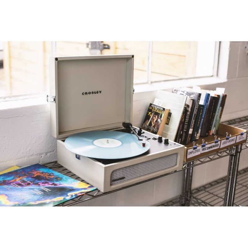 Giradischi Voyager color sabbia con altoparlanti